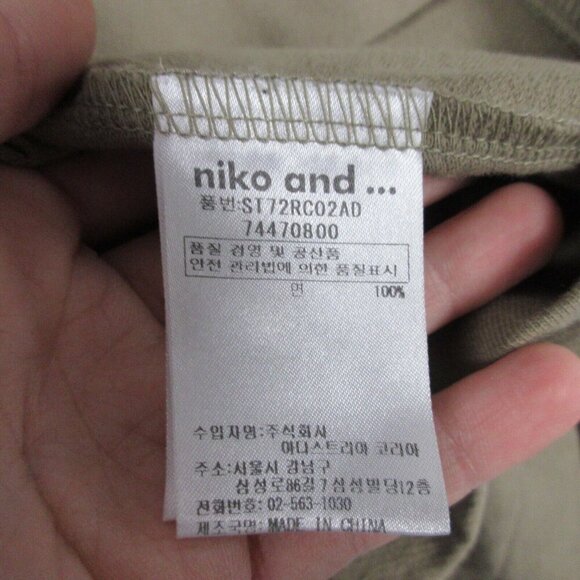 NIko And... Women's Tunic Top Long Sleve Pullover Casual Side Slits 3 Taupe 318 - Picture 5 of 9